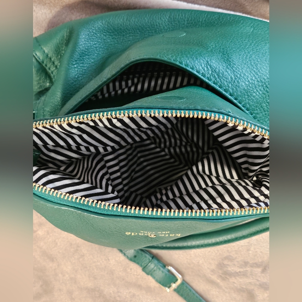 Kate Spade Green Leather Shoulder Bag - Picture 4 of 6